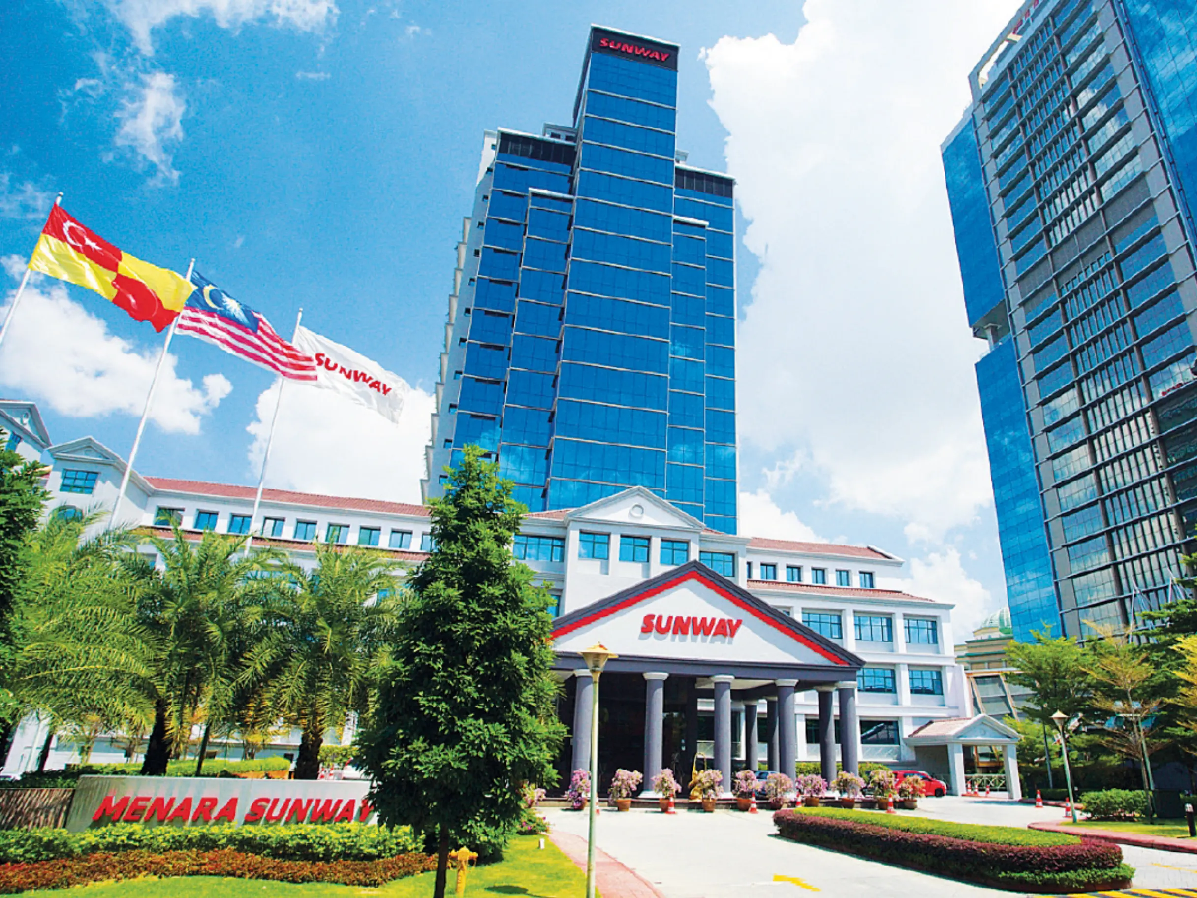 Menara Sunway building in Selangor, Malaysia, featuring modern office architecture within a commercial district.