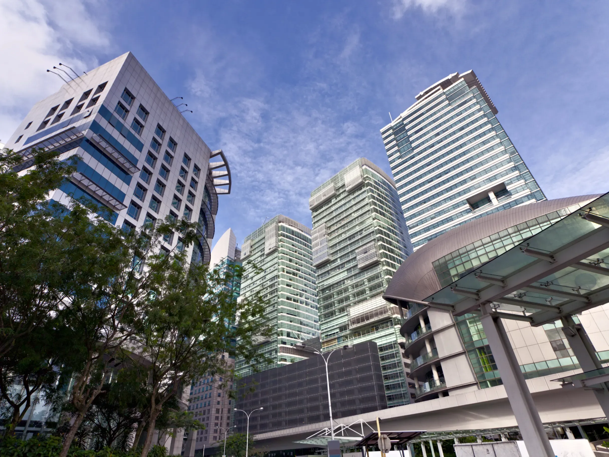 Skyscrapers of Kuala Lumpur rising above the city, showcasing the capital's modern urban skyline. 