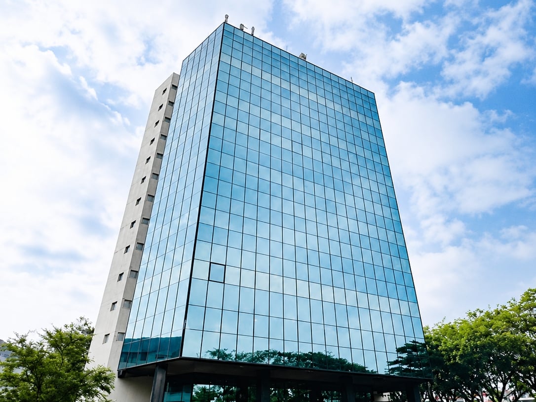 Modern office building with contemporary architecture.