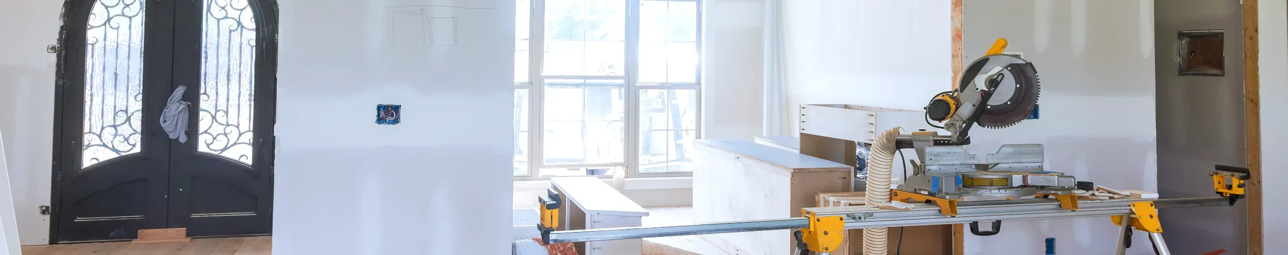 Interior decoration and renovation in a stylish house, showcasing modern design updates and home improvements. 